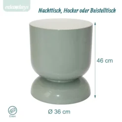 Timeglas sidebord og skammel – metal, multifunktionelt design