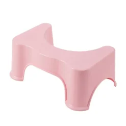 Toiletstol til husholdningsbrug Skammel Badeværelse Skridsikker plastikskammel til børn og ældre Ty Pink