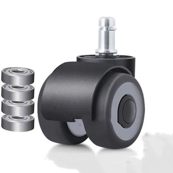 2-tommers Kontorstol Hjul Tvillingehjul 34 kg Belastningskapacitet 10*22