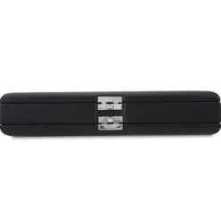 Træ PU læder cover rør etui holder 2 lag opbevaringsboks til 40 stk obo rør