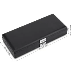 Træ PU læder cover rør etui holder 2 lag opbevaringsboks til 40 stk obo rør