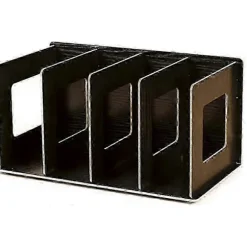 Træ Opbevaringsreol til CD'er DVD'er Bøger, Foldbar Organizer Hylde 30,5x15x17cm (FMY) black