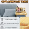 Træ Sofaer Armlænbakke, Skånsomt Design for Knive, Miljøvenligt Materiale, Ideel til Sofakopholder og Fjernbetjening eller Telefonholder, Unik