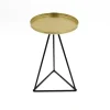 Trekantet Jern Lysestager Guld Bord Dekoration Lysestager Lysestager Metal Geometriske Lysestager Te Lys Lys Guld Lysestager Guld Trim