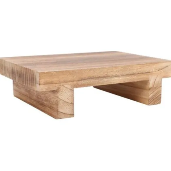 Træskammel 25 x 18 x 7 cm – Mobil fodskammel for nem adgang til senge – Sikker til brug af børn og voksne