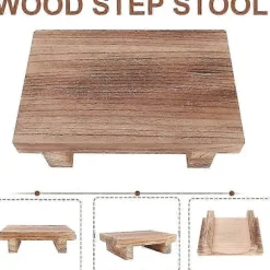 Træskammel til voksne, sengeskammel til høje senge, køkken, badeværelse, skab, fantastisk trætrin S