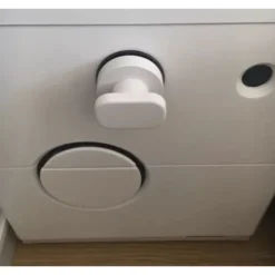 Trykstyret klæbende glas skydedør håndtag skuffe køleskabsdør garderobeskabsdør stansfrit håndtag toiletlåg håndtag sort 64 * 64 * 50mm D