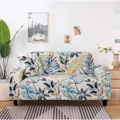 Trykt sofa sæt Elastisk sofa sæt mønster dobbelt sofa sæt til 2 pude sofa Dobbelt sofa Dobbelt sofa sæt (3 sæder/