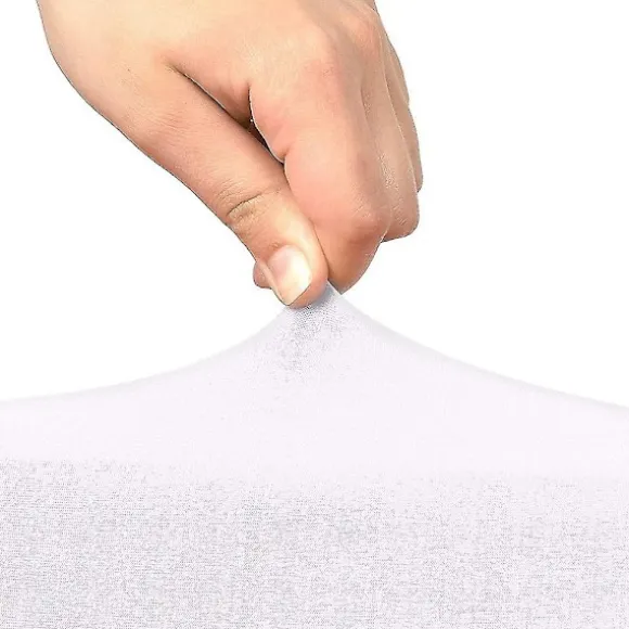 Tætsiddende Stretch Spandex Dug - Rund Form white L