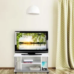 TV bord hvid med hjul