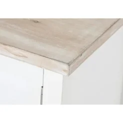 TV møbel - Middelhavet - MDF - Fyr - 120 cm - 3 døre - Hvid/Naturlig Natur, vit