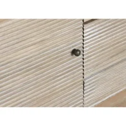 TV Møbel - Moderne - Træ - 120 cm - 3 skuffer - 2 døre - Sort Svart