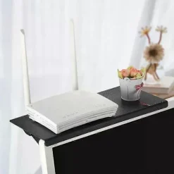 TV Skærm Top Opbevaringshylde Justerbar Computerskærm Skrivebordsskærm Top Opbevaringsstativ Router Hylde Stativ Hjemmeorganisator L