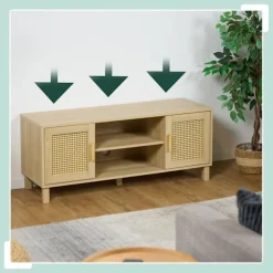 TV stativ i rattan design