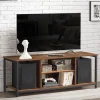 TV-bænk 120 cm med 4 hylder - Rustik brun