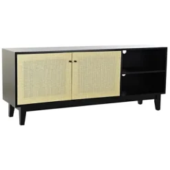 TV-møbel - Balinesisk - Fyr - 160 cm - Rattan - Sort Sort