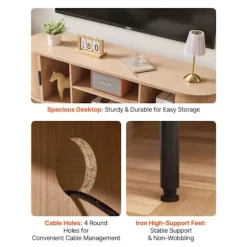 Tv-møbel - DUOKU - KLTV-3 - Boheme-stil - 1473 mm - Belastning 159 kg naturligt trä