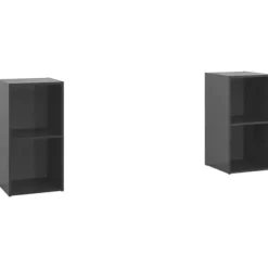 TV-møbel - Eksklusivt hjem - Glansgrå - Ingeniørtræ - 72 x 35 x 36,5 cm glänsande grå