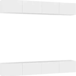 TV-møbel - Eksklusivt hjem - Mat hvid - 100 x 30 x 30 cm - Ingeniørtræ Matt vit
