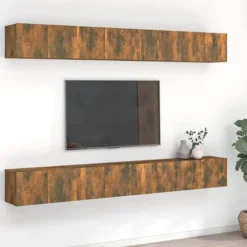 TV-møbel - Eksklusivt hjem - Røget eg - 60x30x30 cm - Væghængt, ingeniørtræ Rökt ek