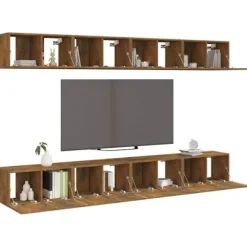 TV-møbel - Eksklusivt hjem - Røget eg - 60x30x30 cm - Væghængt, ingeniørtræ Rökt ek