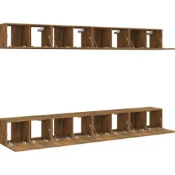 TV-møbel - Eksklusivt hjem - Røget eg - 60x30x30 cm - Væghængt, ingeniørtræ Rökt ek