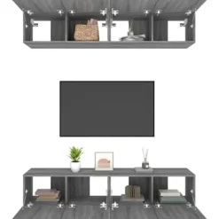 TV-møbel - Eksklusivt hjem - Sonoma grå - Ingeniørtræ - 80 x 30 x 30 cm sonoma grå