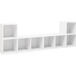 TV-møbel - Eksklusivt hjem - Mat hvid - Ingeniørtræ - 72 x 35 x 36,5 cm Matt vit