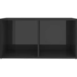 TV-møbel - Eksklusivt hjem - Glansgrå - 72 x 35 x 36,5 cm - Ingeniørtræ glänsande grå