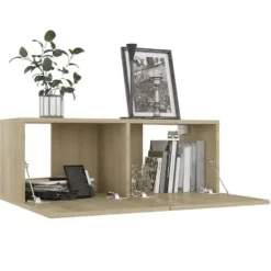TV-møbel - Eksklusivt hjem - Sonoma eg - Ingeniørtræ - 80 x 30 x 30 cm (sæt af 4) sonoma ek
