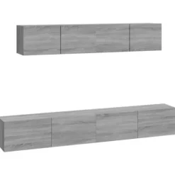 TV-møbel - Eksklusivt hjem - Vægdesign - Sæt med 4 dele (60/80 cm) - Sonoma grå Sonoma grå
