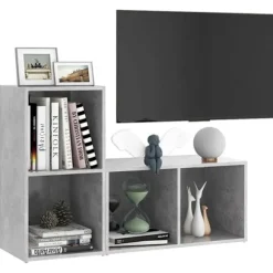 TV-møbel - Eksklusivt hjem - 2 dele - Betongrå - 72 x 35 x 36,5 cm Betonggrå