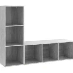 TV-møbel - Eksklusivt hjem - Betongrå - Ingeniørtræ - 107x35x37 cm Betonggrå