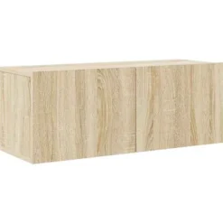 TV-møbel - Maison Exclusive TV-sæt 4 stk - Sonoma eg - Ingeniørtræ - Væghængt design Sonoma ek