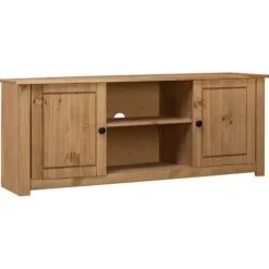TV-møbel - Panama - Massivt fyrretræ - 120x40x50 cm - 2 døre 2 rum