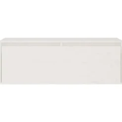 TV-møbel - TV-møbler 2 stk - Massivt fyrretræ - Hvid - 100x30x35 / 30x30x80 cm Vit