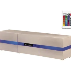 TV-møbel LED "Vida" - 177 x 39 x 45 cm - Højglans hvid Vit