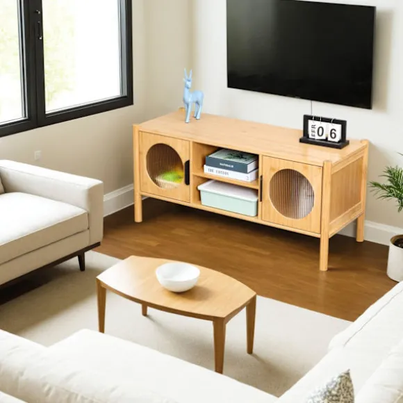 TV-møbel med 2 døre, kabelstyring