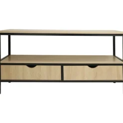 TV-møbel med skuffe i industriel stil "Detroit" - 113 x 40 x 55 cm - Beige kastanj