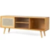 Tv-møbel Moderne tv-stander til fjernsyn op til 55 tommer 120,5 x 31 x 45,5 cm naturlig