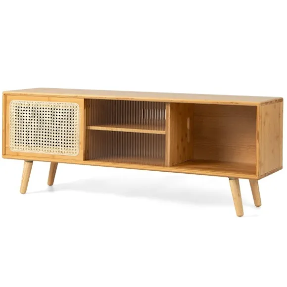 Tv-møbel Moderne tv-stander til fjernsyn op til 55 tommer 120,5 x 31 x 45,5 cm naturlig