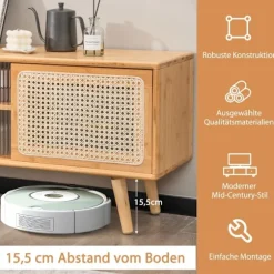 Tv-møbel Moderne tv-stander til fjernsyn op til 55 tommer 120,5 x 31 x 45,5 cm naturlig