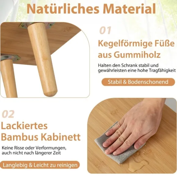 Tv-møbel Moderne tv-stander til fjernsyn op til 55 tommer 120,5 x 31 x 45,5 cm naturlig
