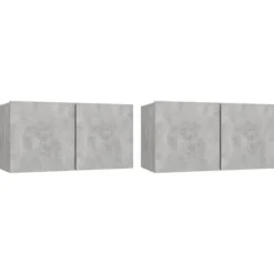 TV-møbel sæt - Maison Exclusive - 4 dele - Beton grå - Ingeniørtræ Betonggrå