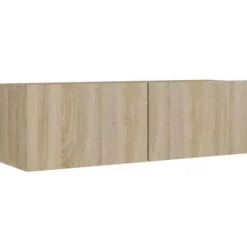 TV-møbel sæt 8 stk - Maison Exclusive - Sonoma eg - Væghængt design - Ingeniørtræ Sonoma ek