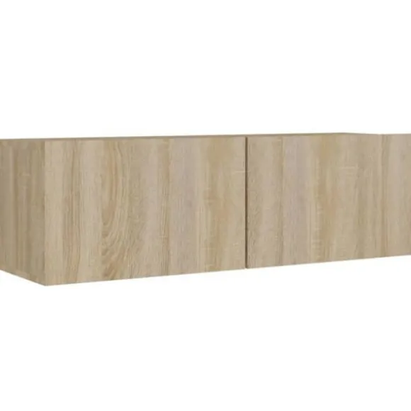TV-møbel sæt 8 stk - Maison Exclusive - Sonoma eg - Væghængt design - Ingeniørtræ Sonoma ek