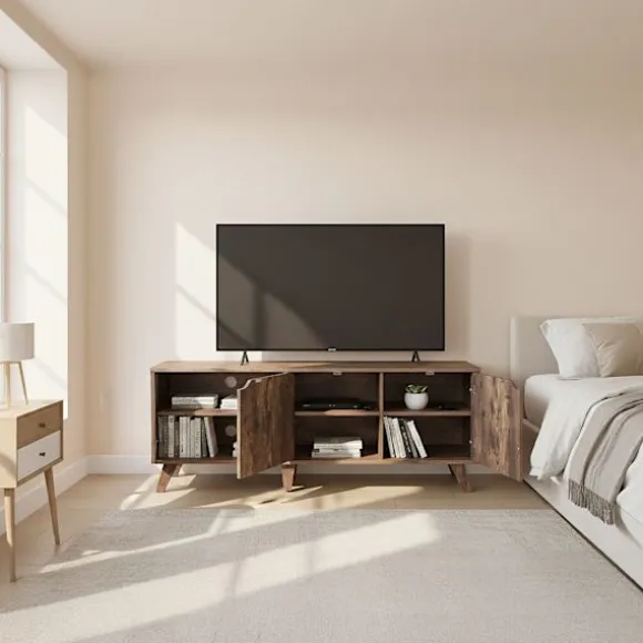 TV-skab, 6 rum, passer til tv'er op til 60 tommer