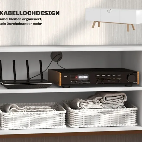 TV-skab, TV-stander til fjernsyn op til 65 tommer, lowboard med 2 skabe og 2 hylder, TV-skab til stue, 150 x 39 x 50 cm hvid