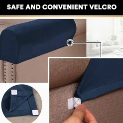 Tykk Fløjl Stretch Armlænsbetræk til Stole og Sofaer Lænestolsbetræk til Arme Sofa Armbetræk Armlænsbetræk til Sofaer