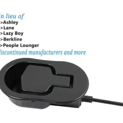 Udskiftningsdele til hvilestole - Universal Black Metal Pull hvilestolshåndtag med kabel - Passer til Ashley og Major hvilestole Mærker Couch Style Pull Chair Rele | Fyndiq